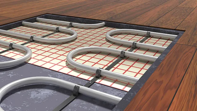 New underfloor heating installation 